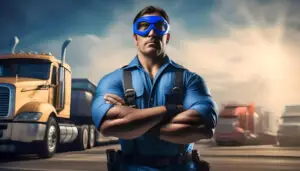 superhero truck driver