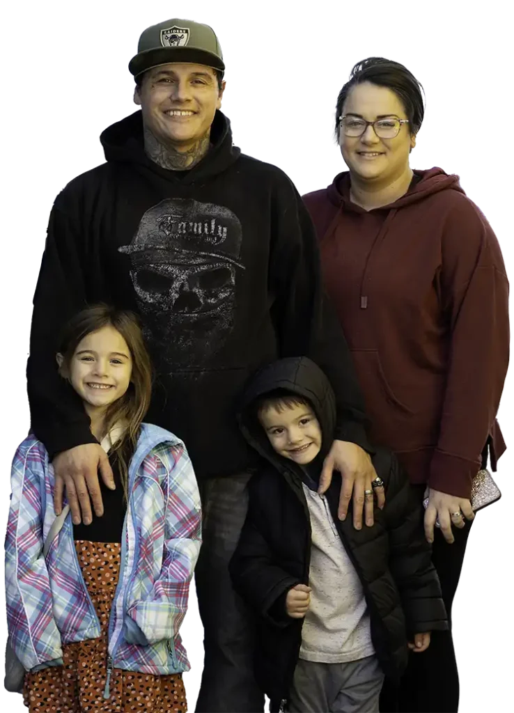 A DTS OTR driver and his family.